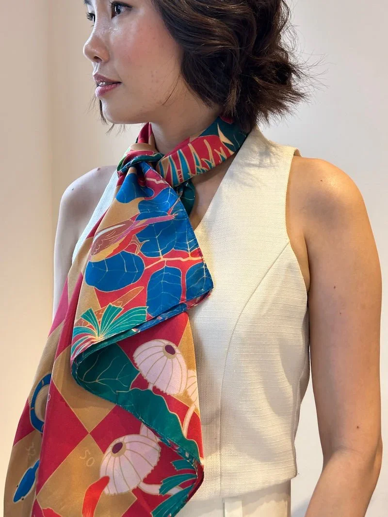 BINARY STYLE | Snake and Ladder Silk Scarf - Image 8