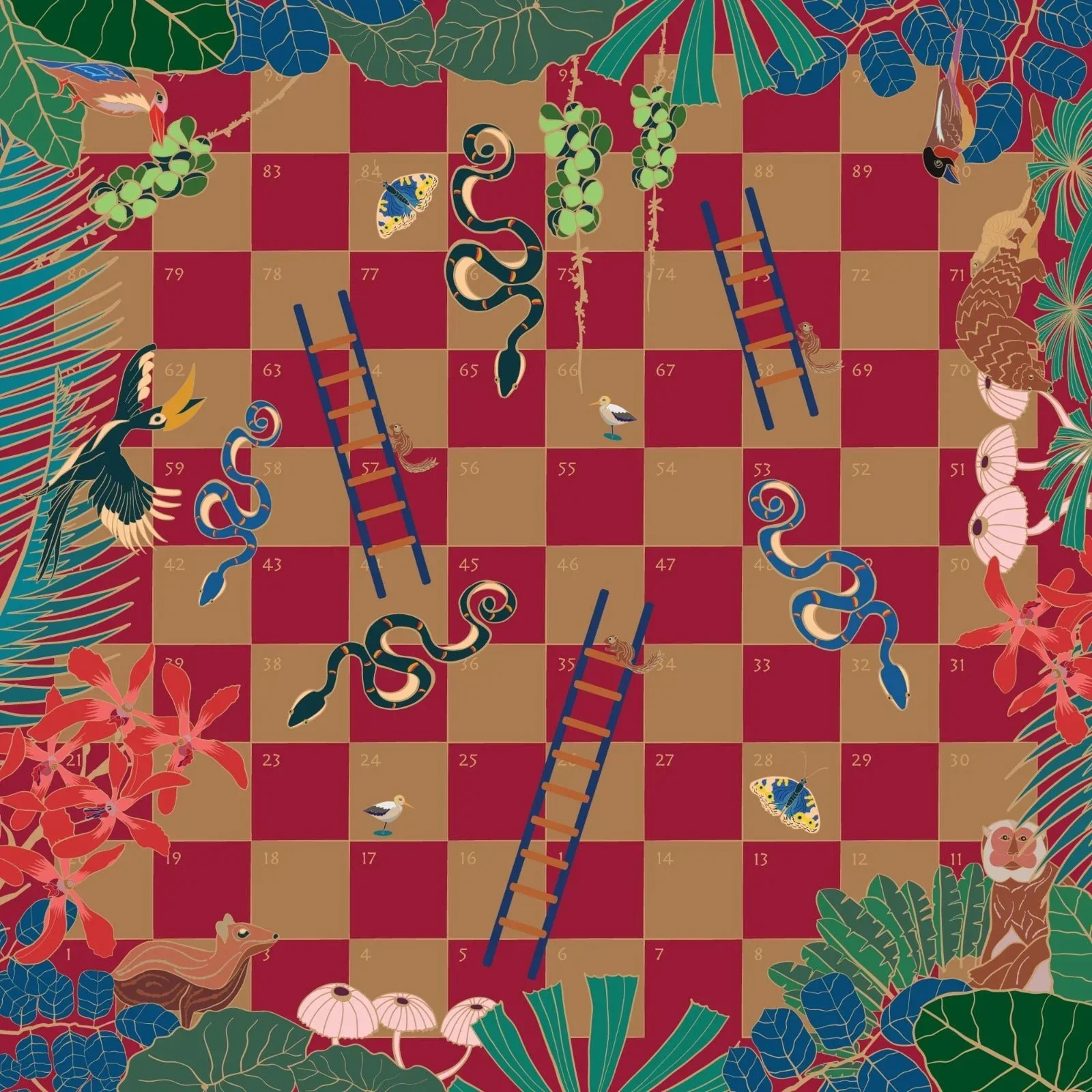 BINARY STYLE | Snake and Ladder Silk Scarf - Image 9