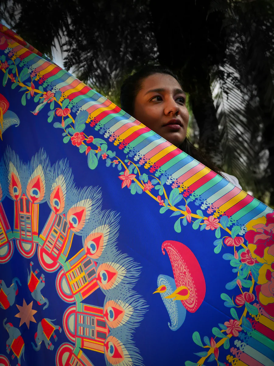 BINARY STYLE | Splendid Little India Premium Silk Scarf - Image 3