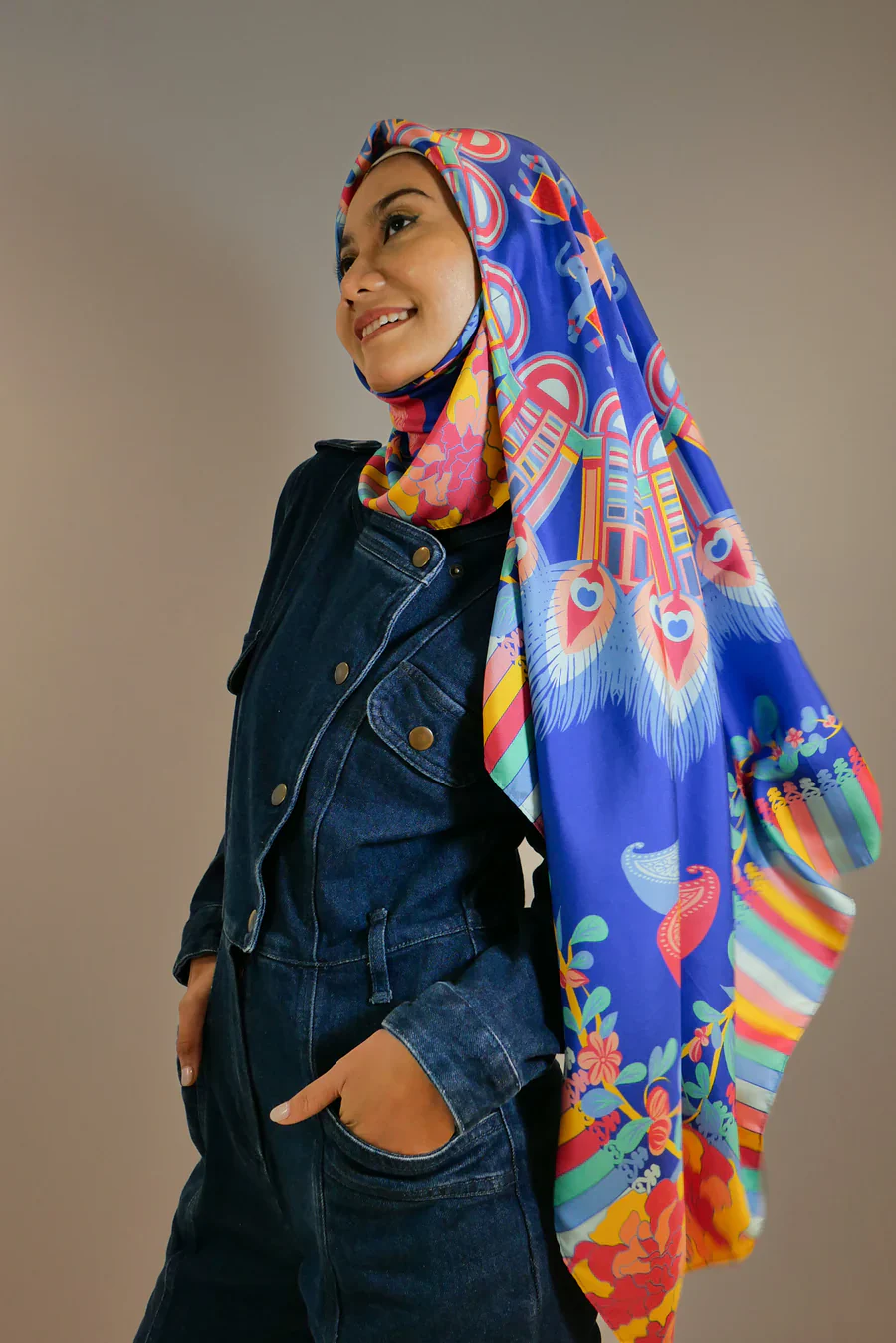 BINARY STYLE | Splendid Little India Premium Silk Scarf - Image 6