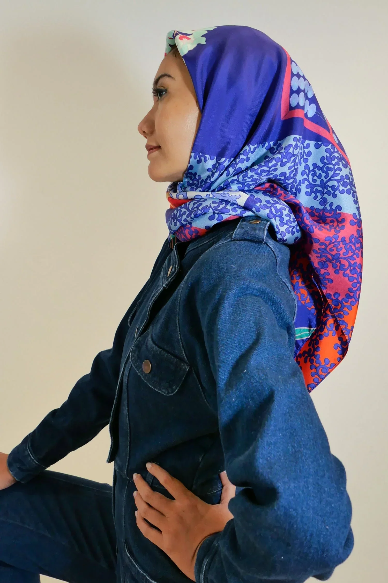 BINARY STYLE | Straits Chinoiserie Premium Silk Scarf - Image 13