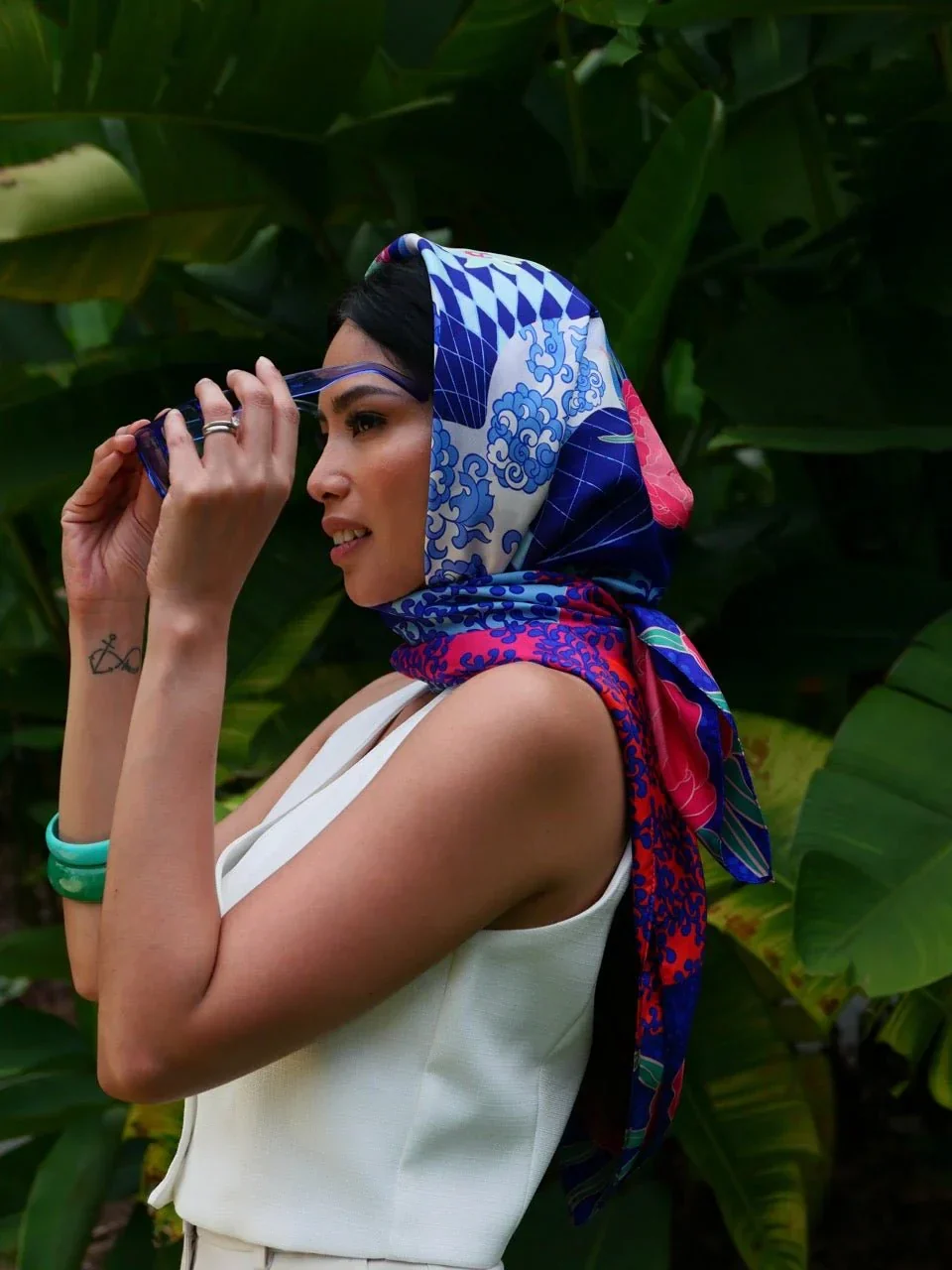 BINARY STYLE | Straits Chinoiserie Premium Silk Scarf - Image 3