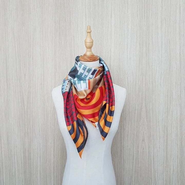 BINARY STYLE | Tiong Bahru Silk Scarf - Image 3