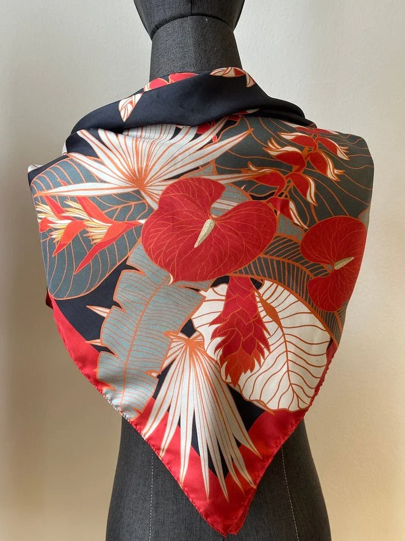 BINARY STYLE | Tropical Party Silk Scarf - Image 7