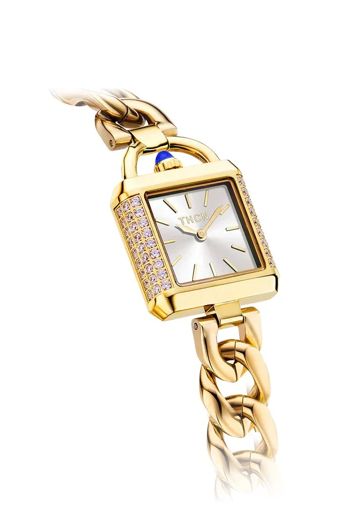 BLACK BY BLUE BRAVE | THCN C· II White Sunray Dial Gold Chain-Link Watch - Image 3