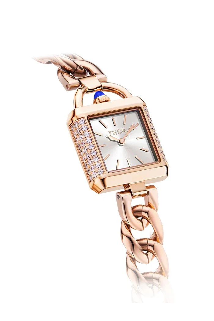 BLACK BY BLUE BRAVE | THCN C· II White Sunray Dial Rose Gold Chain-Link Watch - Image 3