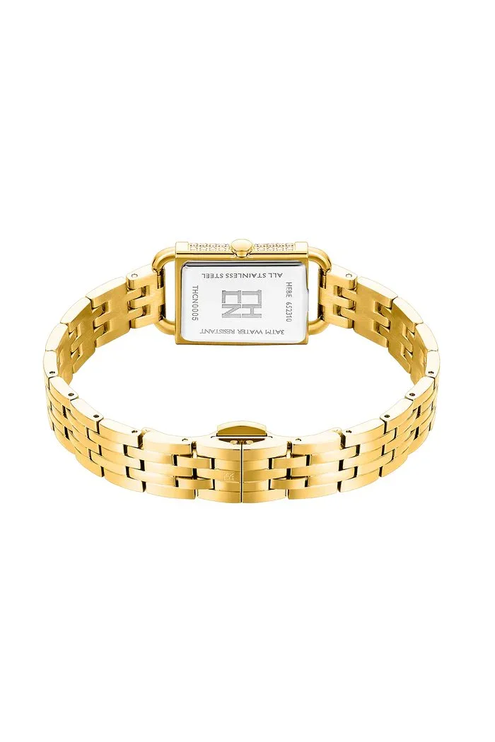 BLACK BY BLUE BRAVE | THCN H· I Eggshell Green Dial Gold Bracelet Watch - Image 4