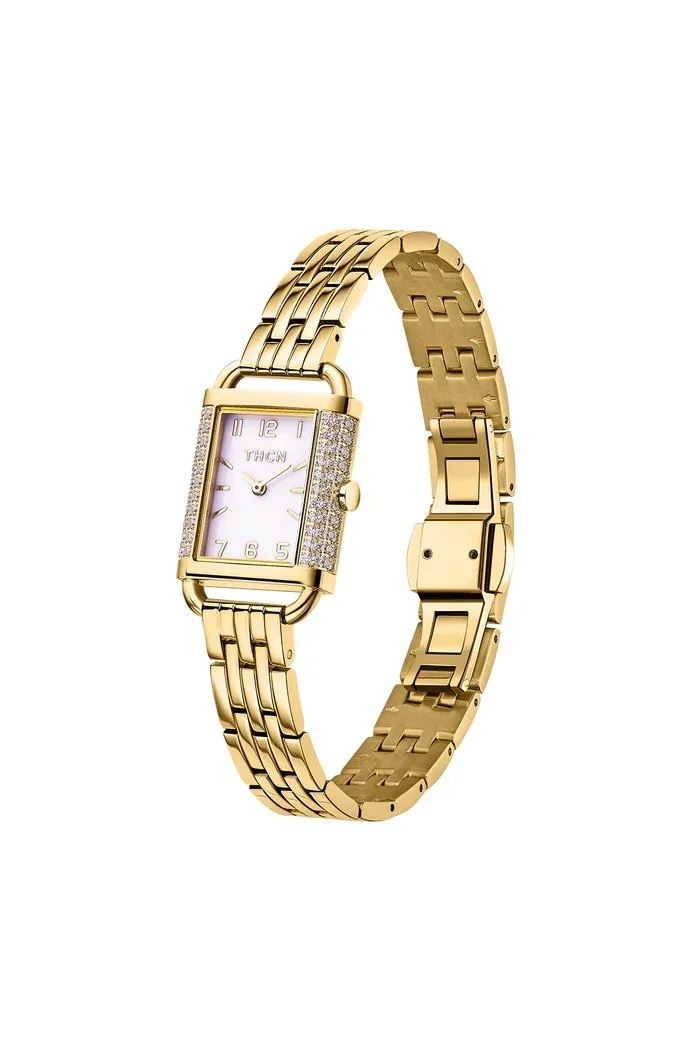 BLACK BY BLUE BRAVE | THCN H· I Eggshell White Dial Gold Bracelet Watch - Image 3