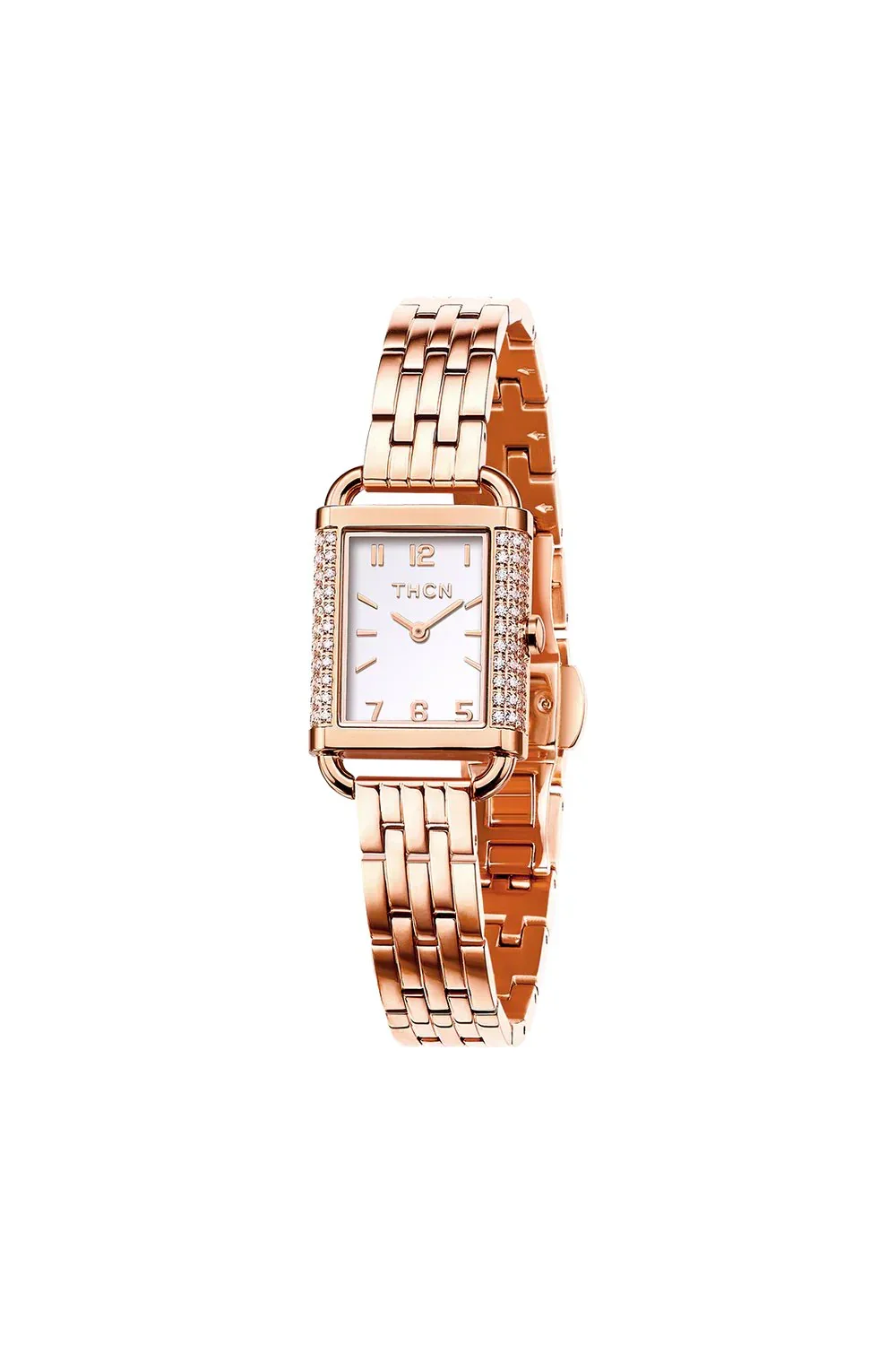 BLACK BY BLUE BRAVE | THCN H· I Eggshell White Dial Rose Gold Bracelet Watch
