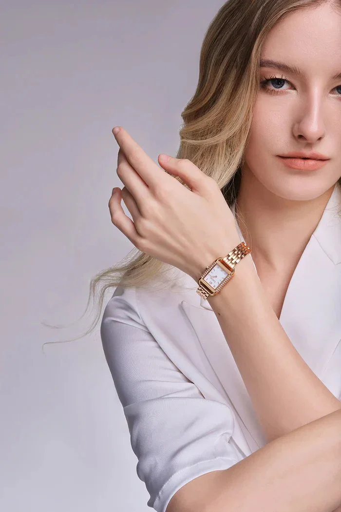 BLACK BY BLUE BRAVE | THCN H· I Eggshell White Dial Rose Gold Bracelet Watch - Image 2