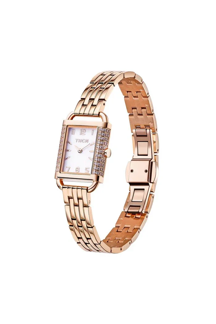BLACK BY BLUE BRAVE | THCN H· I Eggshell White Dial Rose Gold Bracelet Watch - Image 3
