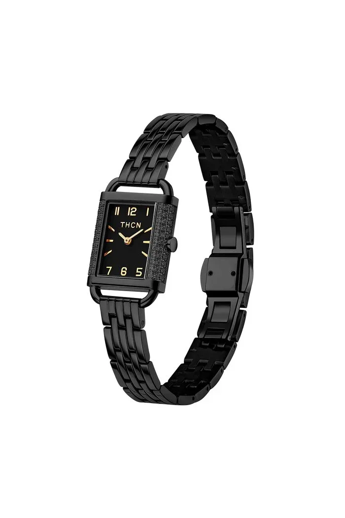 BLACK BY BLUE BRAVE | THCN H· I Reflection Black Dial & Black Bracelet Watch - Image 3