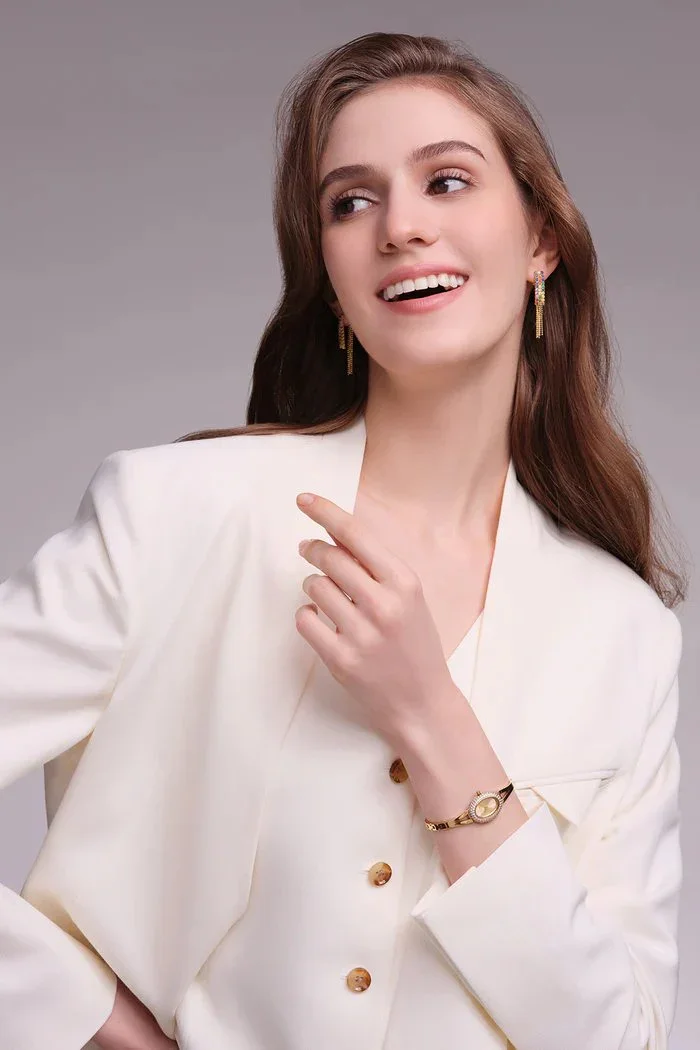 BLACK BY BLUE BRAVE | THCN N· I Mini Gold Sunray Dial Jewelry Watch - Image 2