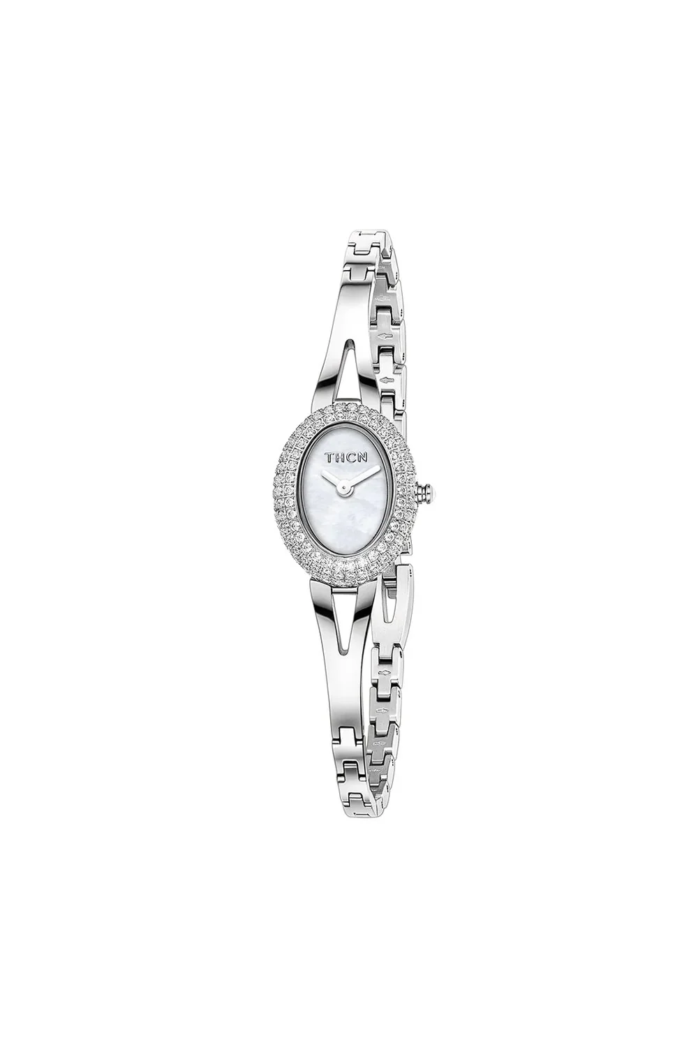 BLACK BY BLUE BRAVE | THCN N· I Mini Mother-of-Pearl Dial Silver Jewelry Watch