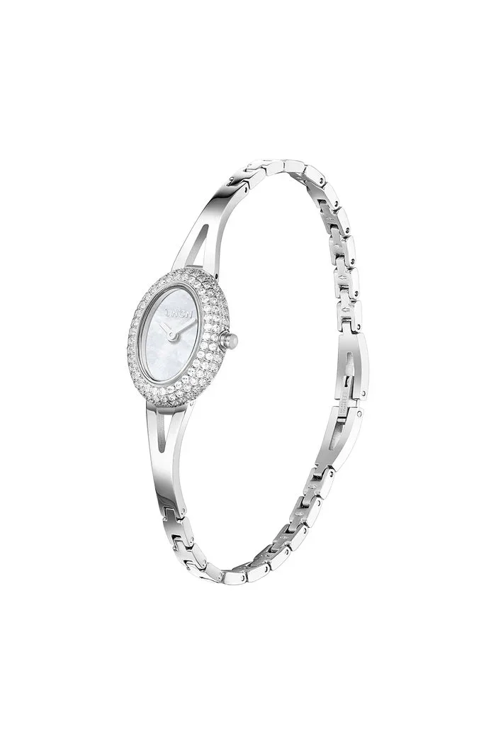 BLACK BY BLUE BRAVE | THCN N· I Mini Mother-of-Pearl Dial Silver Jewelry Watch - Image 3