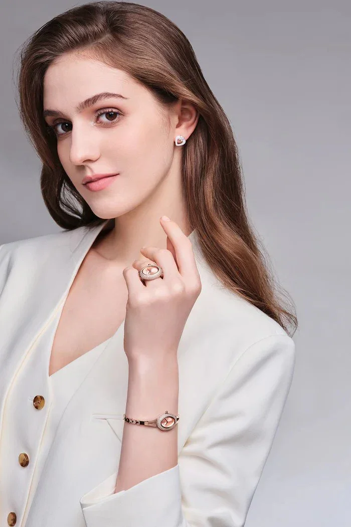 BLACK BY BLUE BRAVE | THCN N· I Mini Rose Gold Sunray Dial Jewelry Watch - Image 2