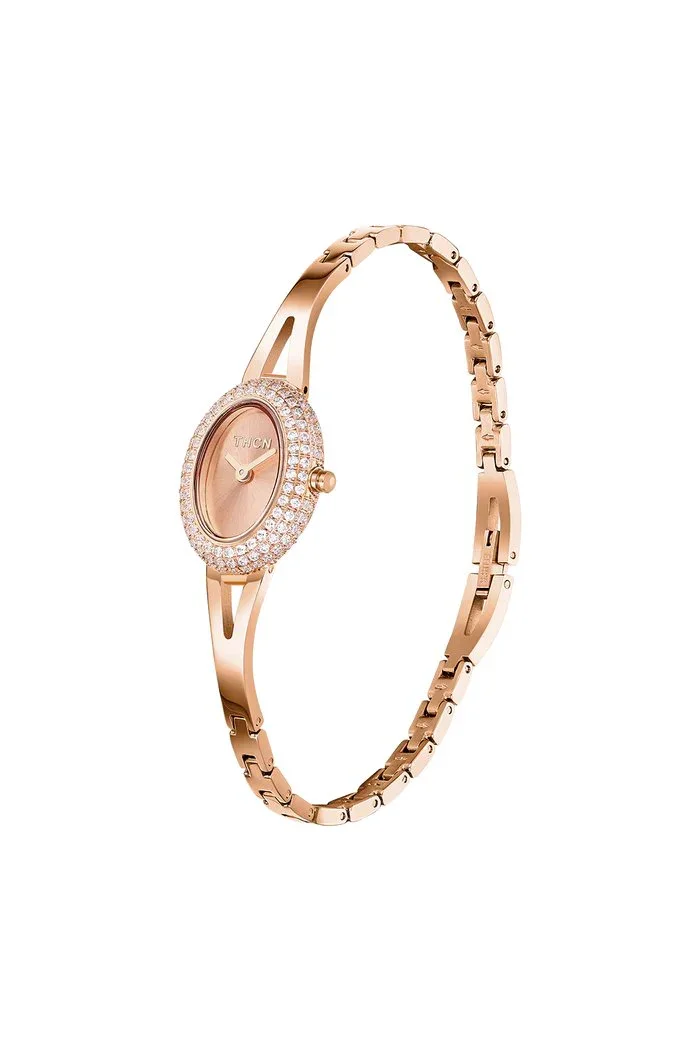BLACK BY BLUE BRAVE | THCN N· I Mini Rose Gold Sunray Dial Jewelry Watch - Image 3