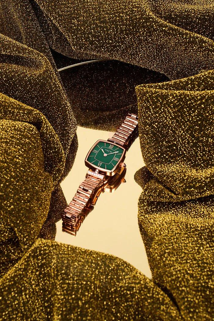 BLACK BY BLUE BRAVE | THCN T· II Green Mother-of-Pearl Dial Bracelet Watch - Image 2