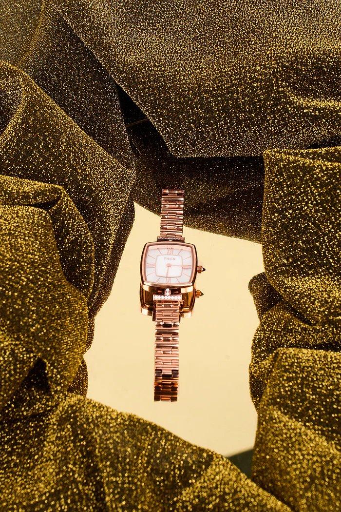 BLACK BY BLUE BRAVE | THCN T· II White Mother-of-Pearl Dial Bracelet Watch - Image 2