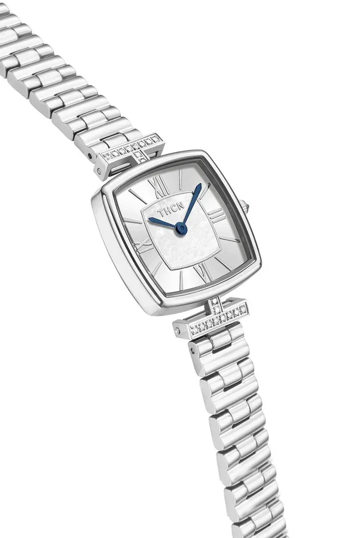 BLACK BY BLUE BRAVE | THCN T· II White Mother-of-Pearl Dial Silver Bracelet Watch - Image 3