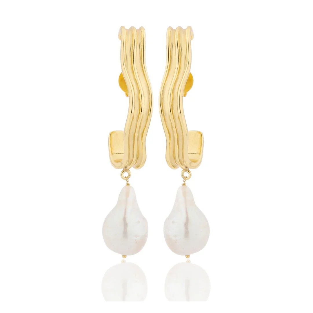 BOHEME BY VERO | Dune Earrings Single Pearl