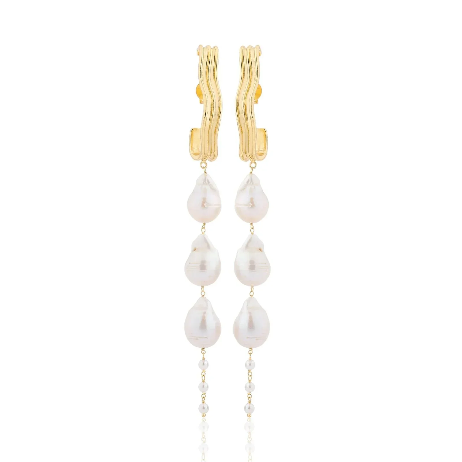 BOHEME BY VERO | Dune Long Pearl Earrings New Drops - Image 3