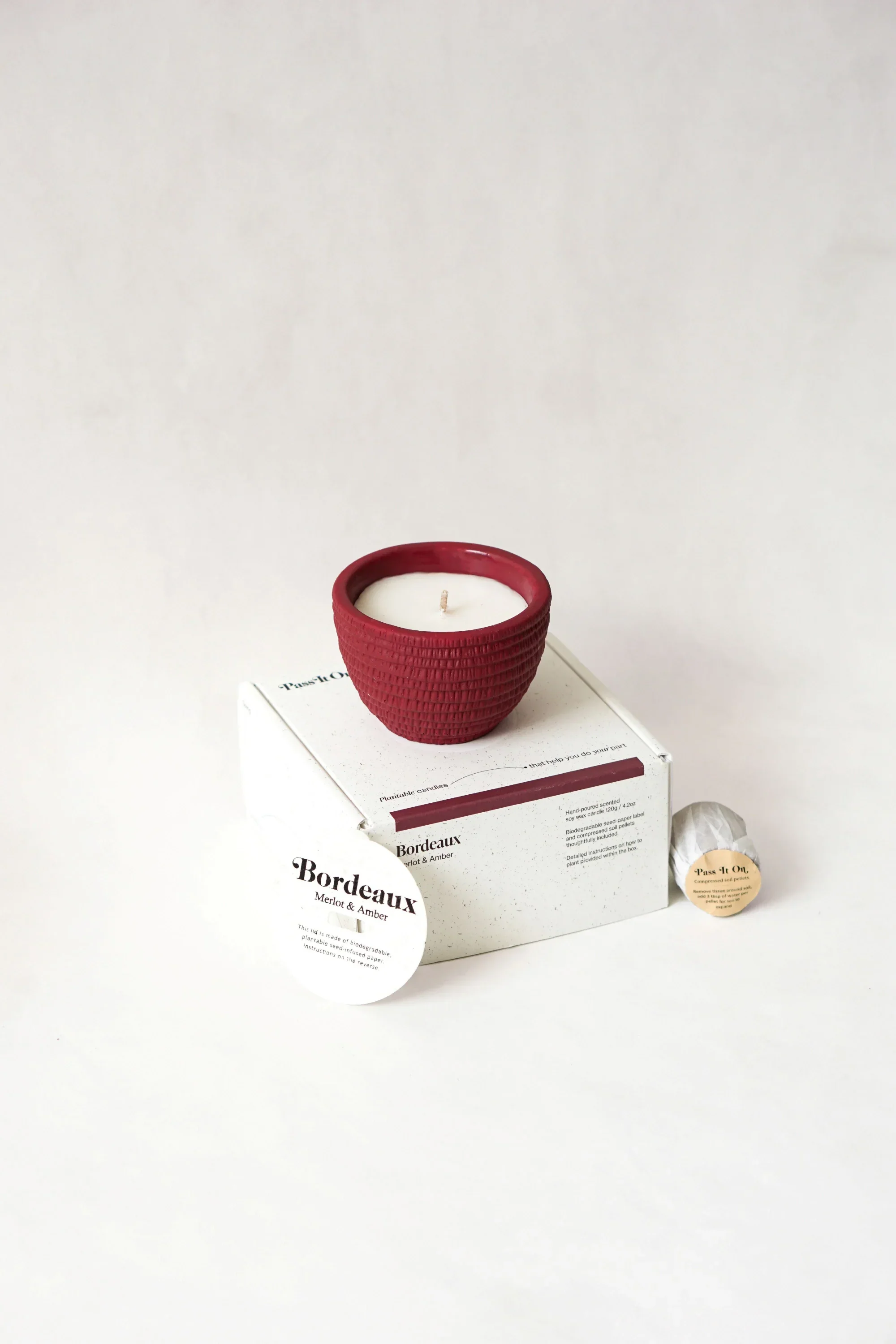 Bordeaux, Merlot & Amber Plantable Candles
