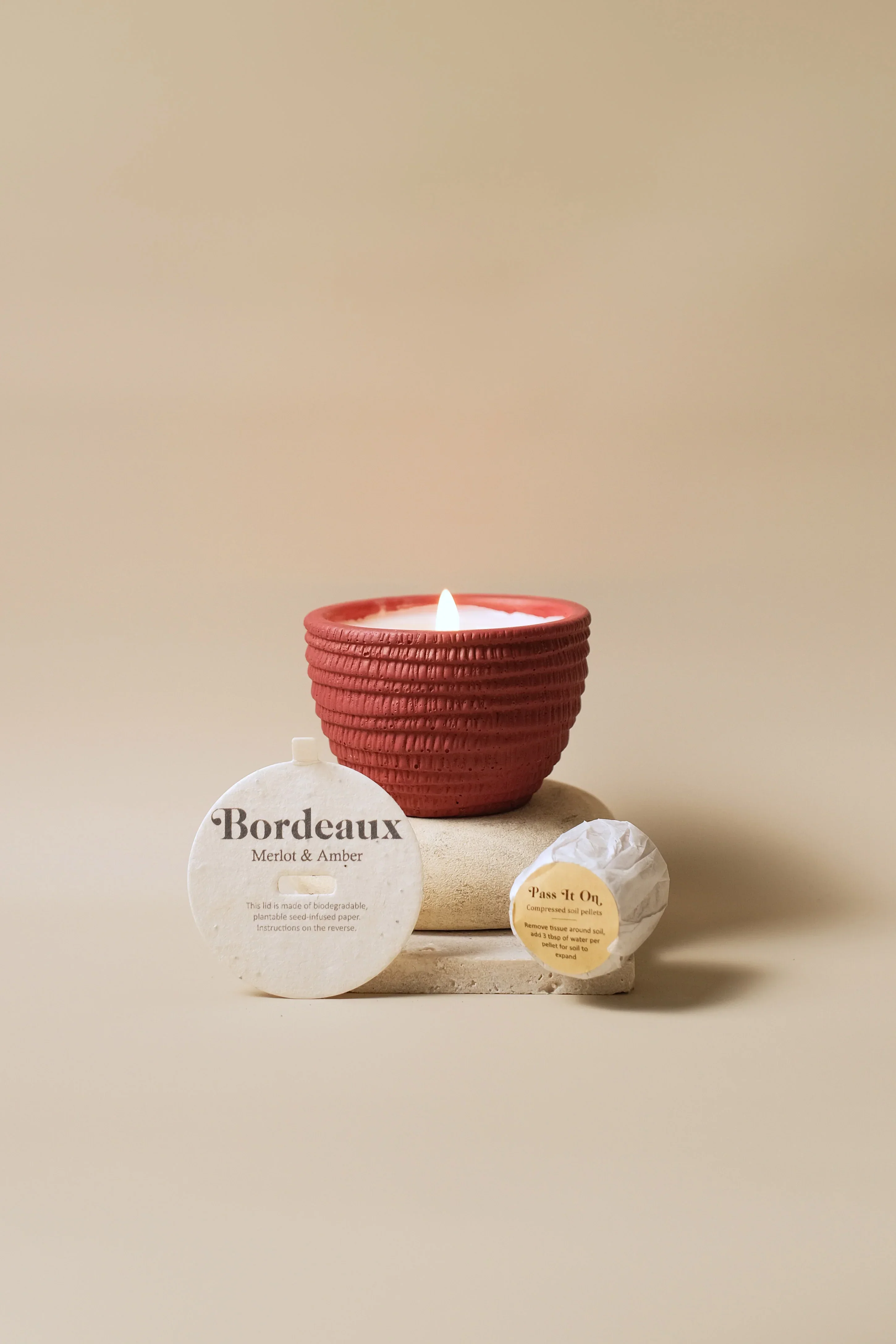 Bordeaux, Merlot & Amber Plantable Candles - Image 3