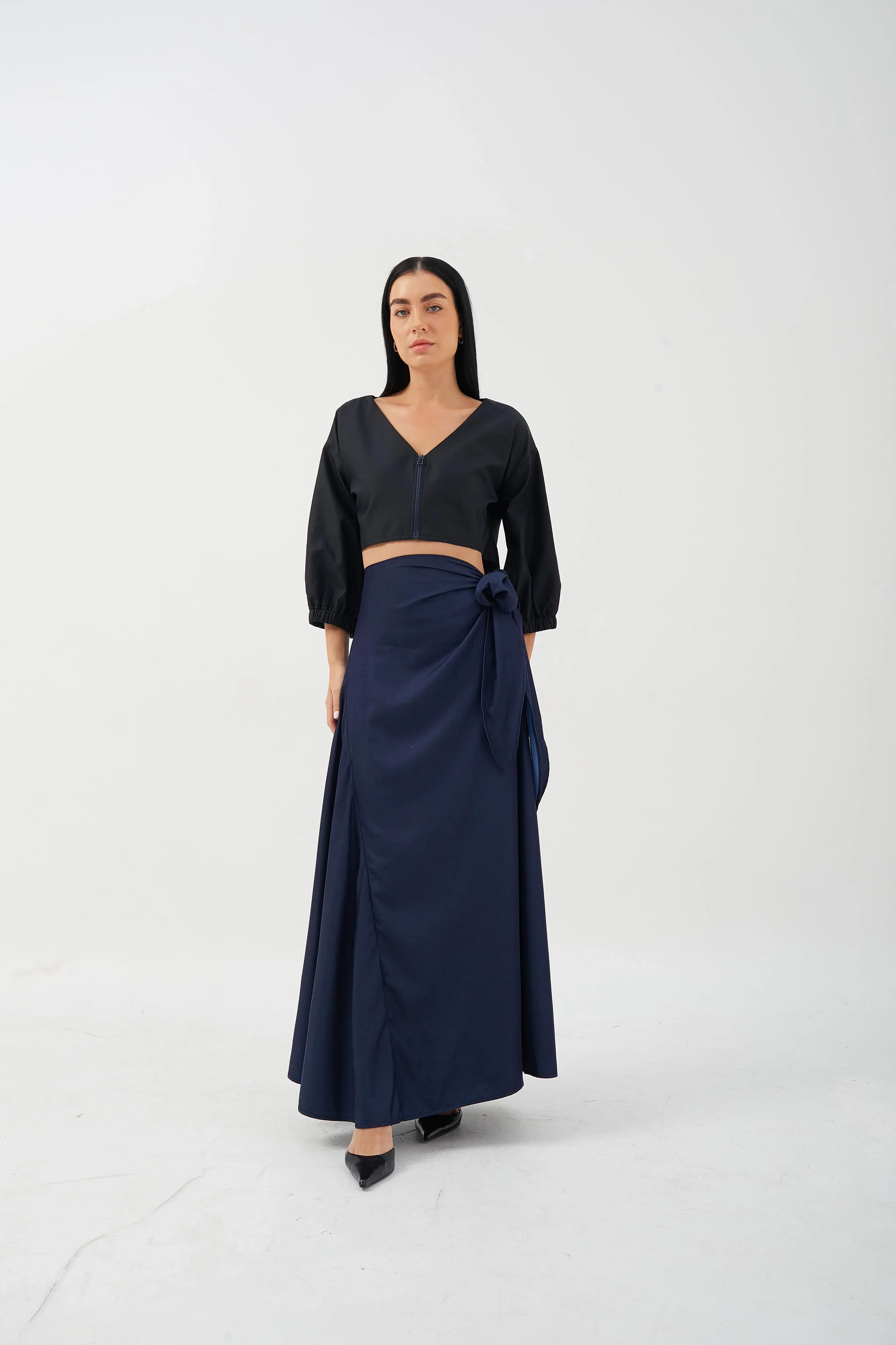 CAELI ECO LUXE | Side Tie Wrap Skirt