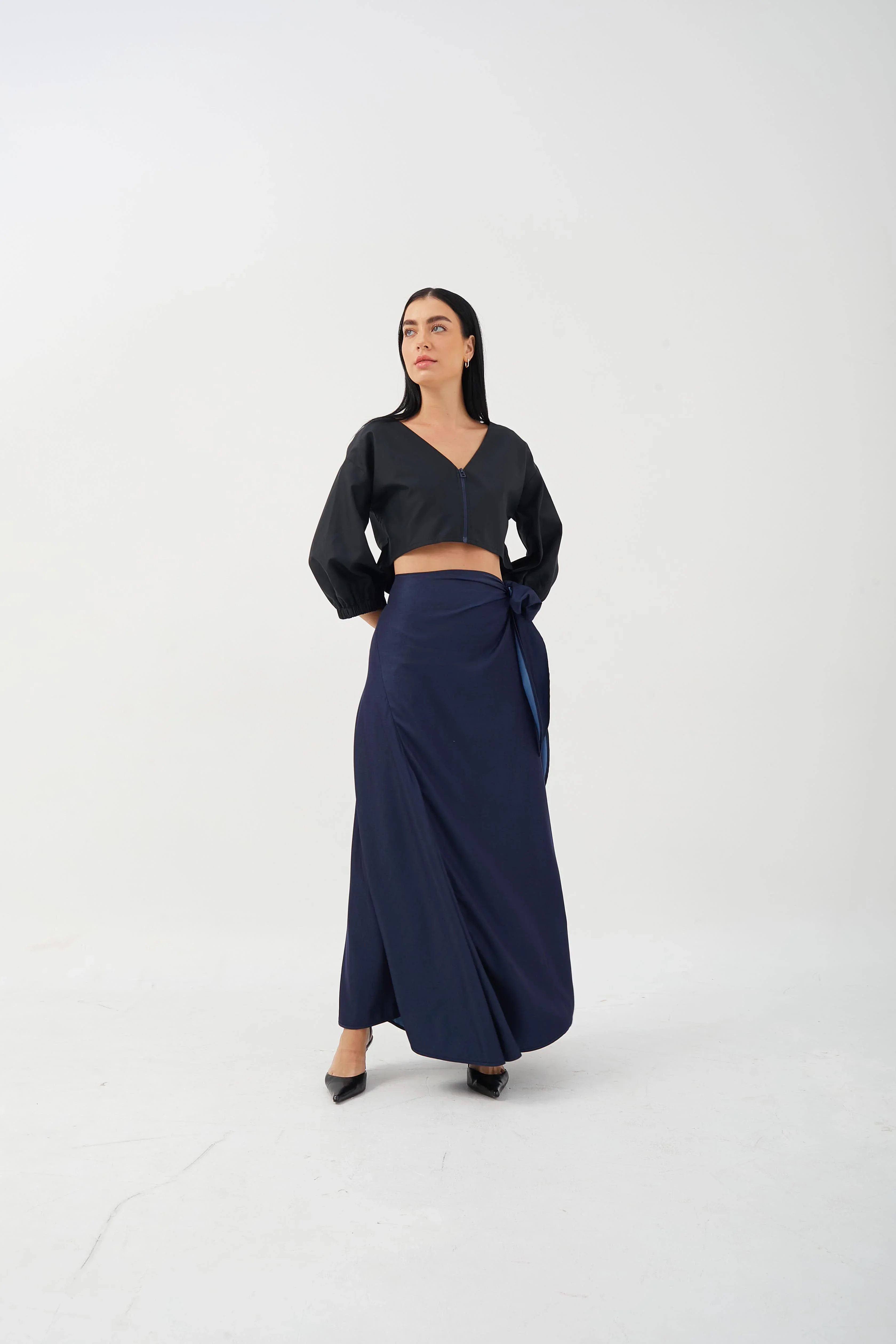 CAELI ECO LUXE | Side Tie Wrap Skirt - Image 3