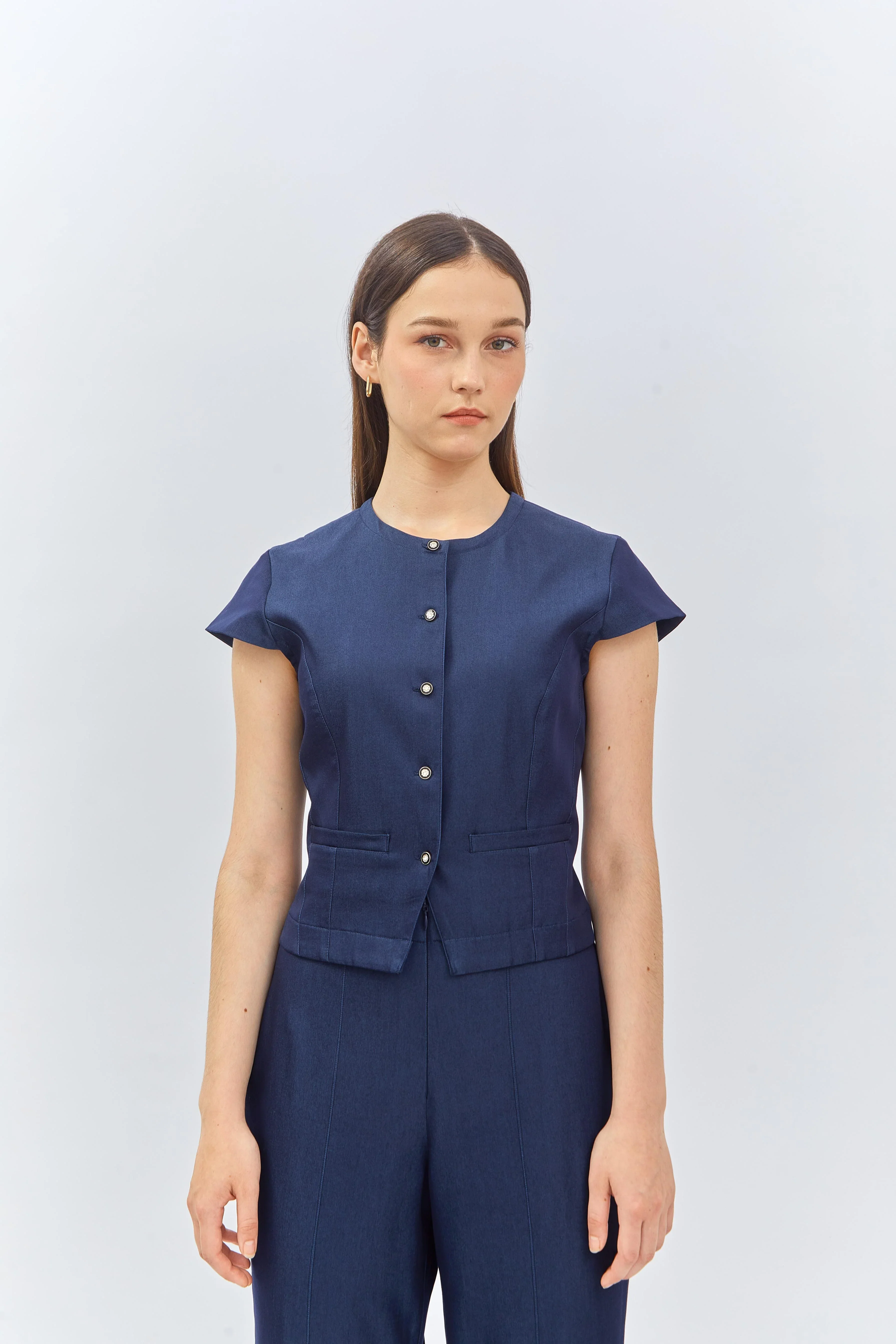 CAELI ECO LUXE | Tailored Button Top - Image 3