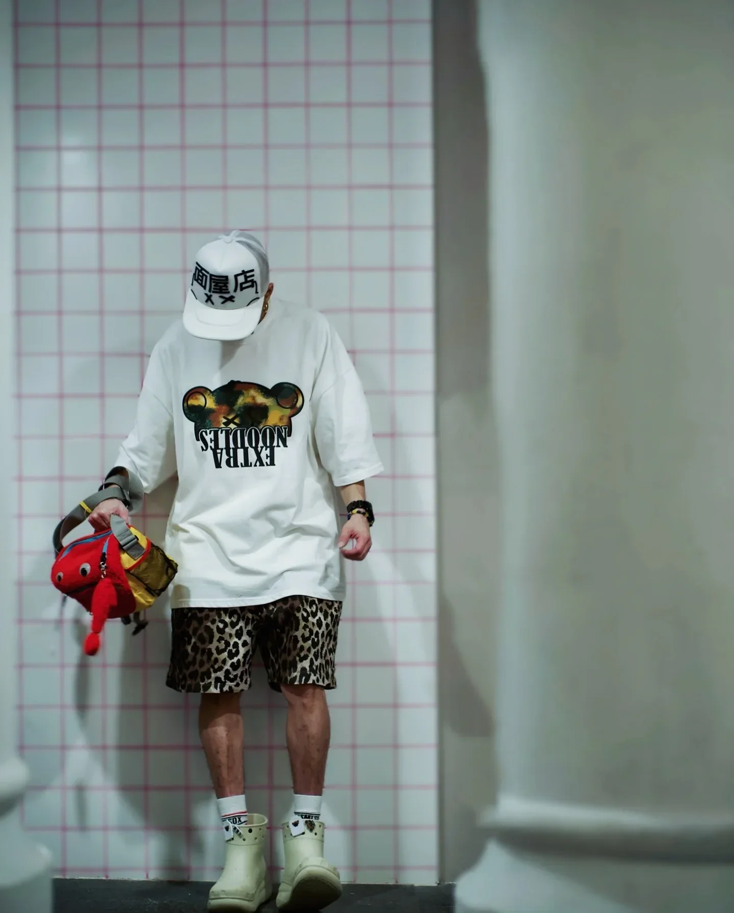 EXTRA NOODLES | Camo Classic Bowl Bear Tee - Image 4