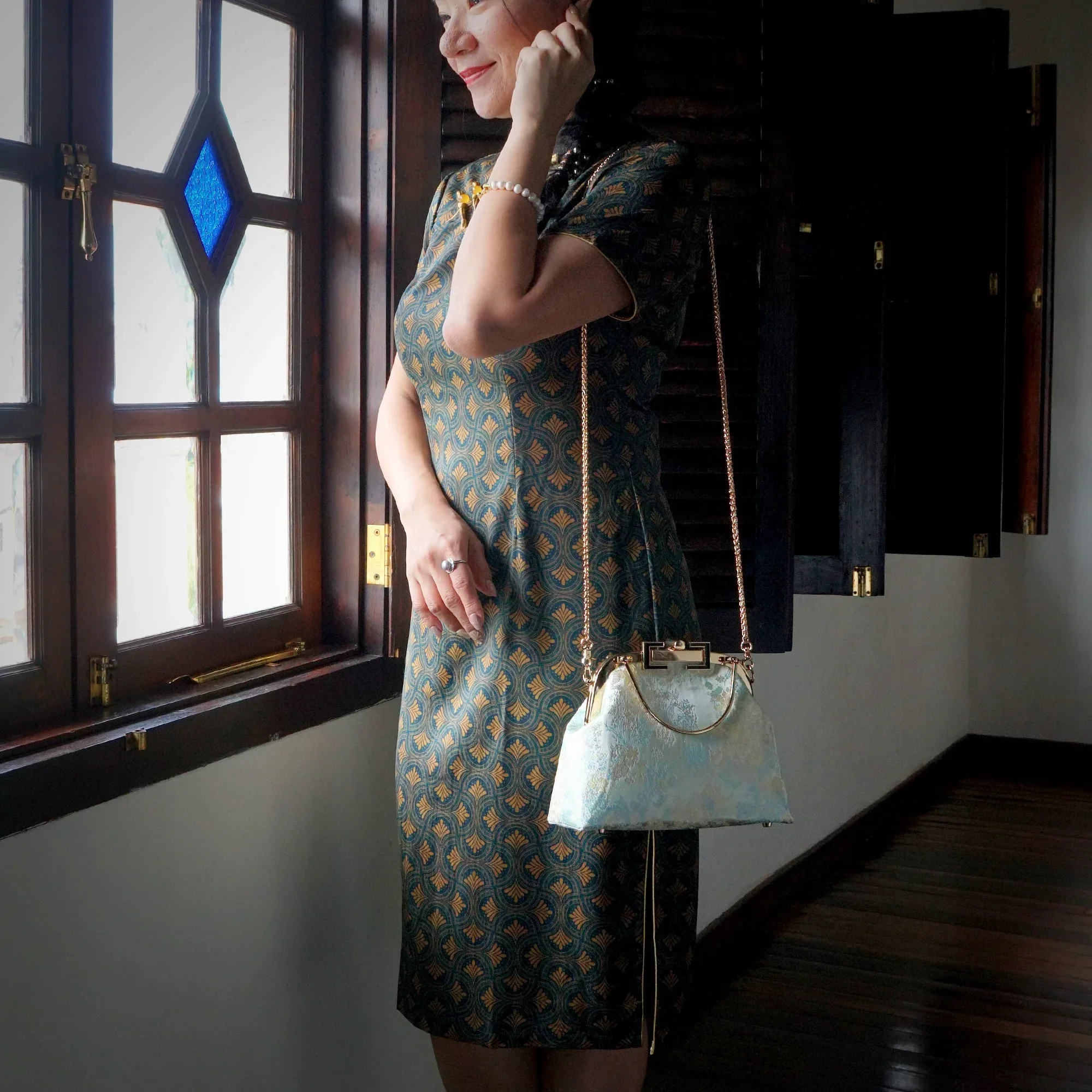 COCOONESE | Clasp Crossbody Bag - Jasminoides(MT) - Image 5