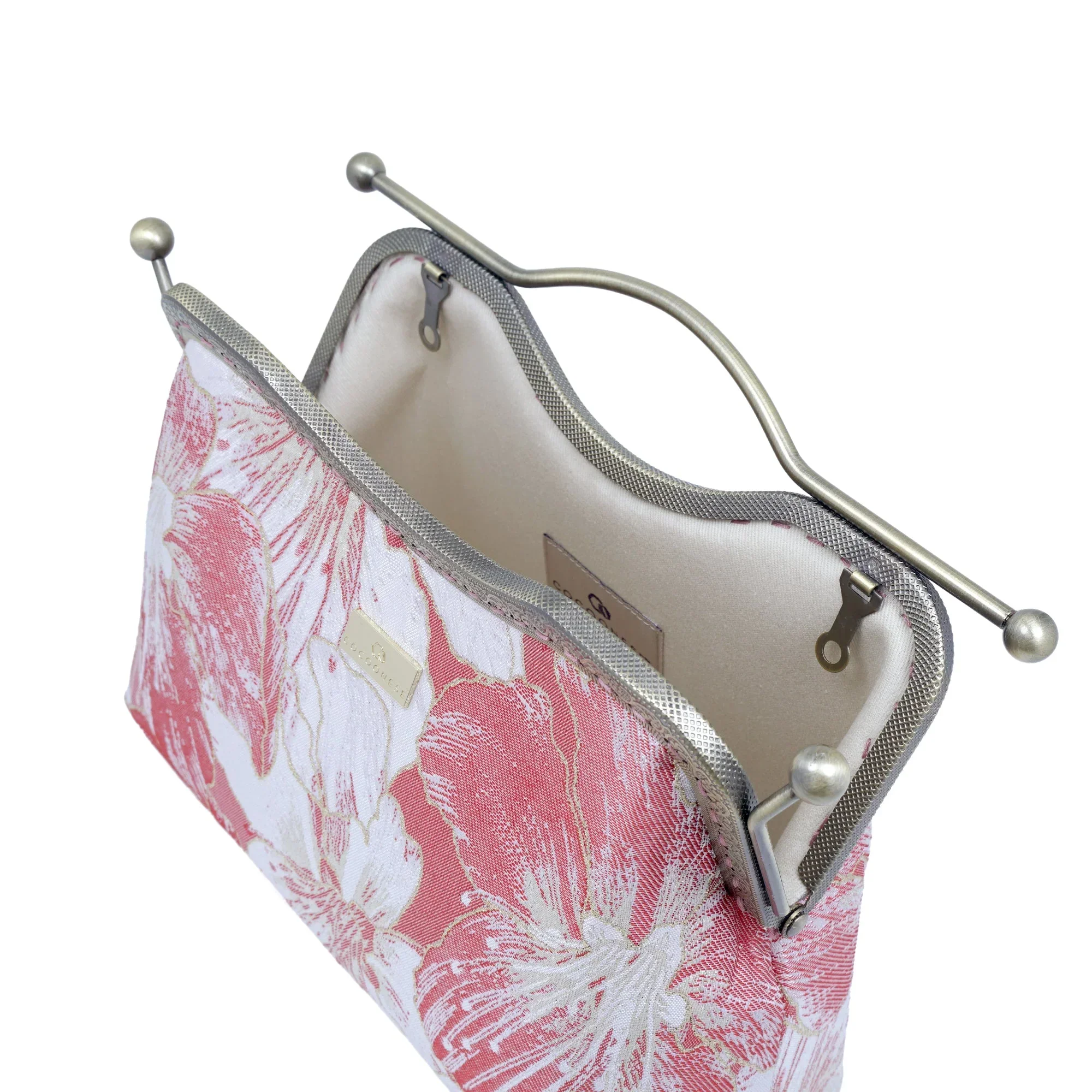 COCOONESE | Dual Lock Metal Handle Bag - Gold Lily - Image 3