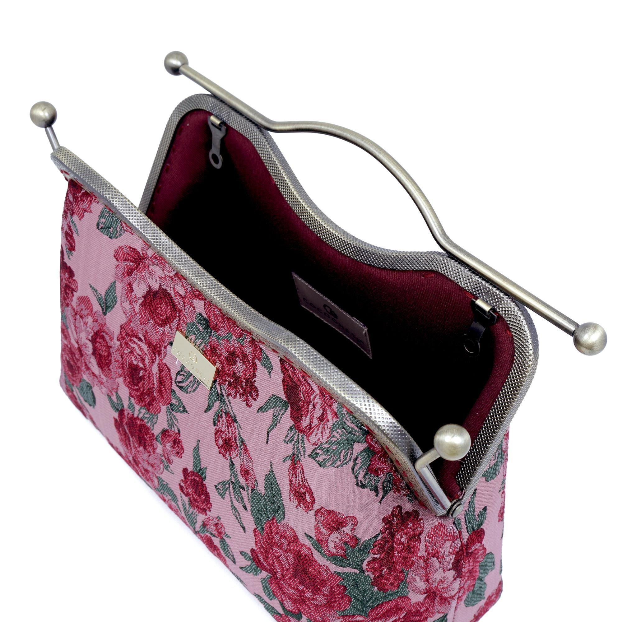 COCOONESE | Dual Lock Metal Handle Bag - Rose of Versailles - Image 3