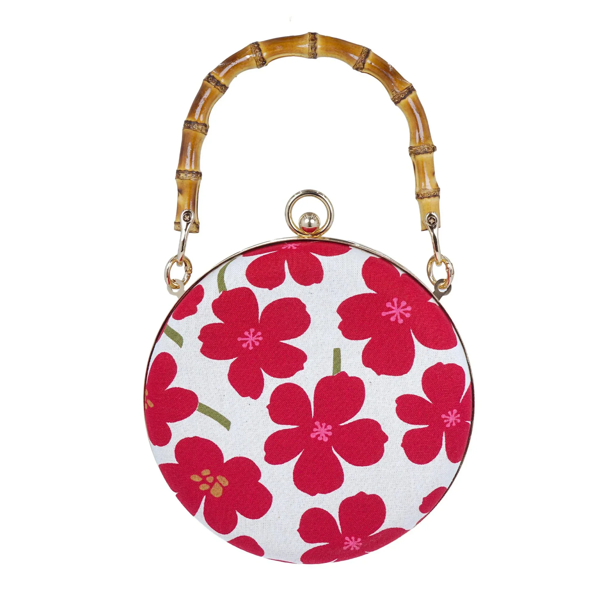 COCOONESE | Round Hard Case Bamboo Handle Bag