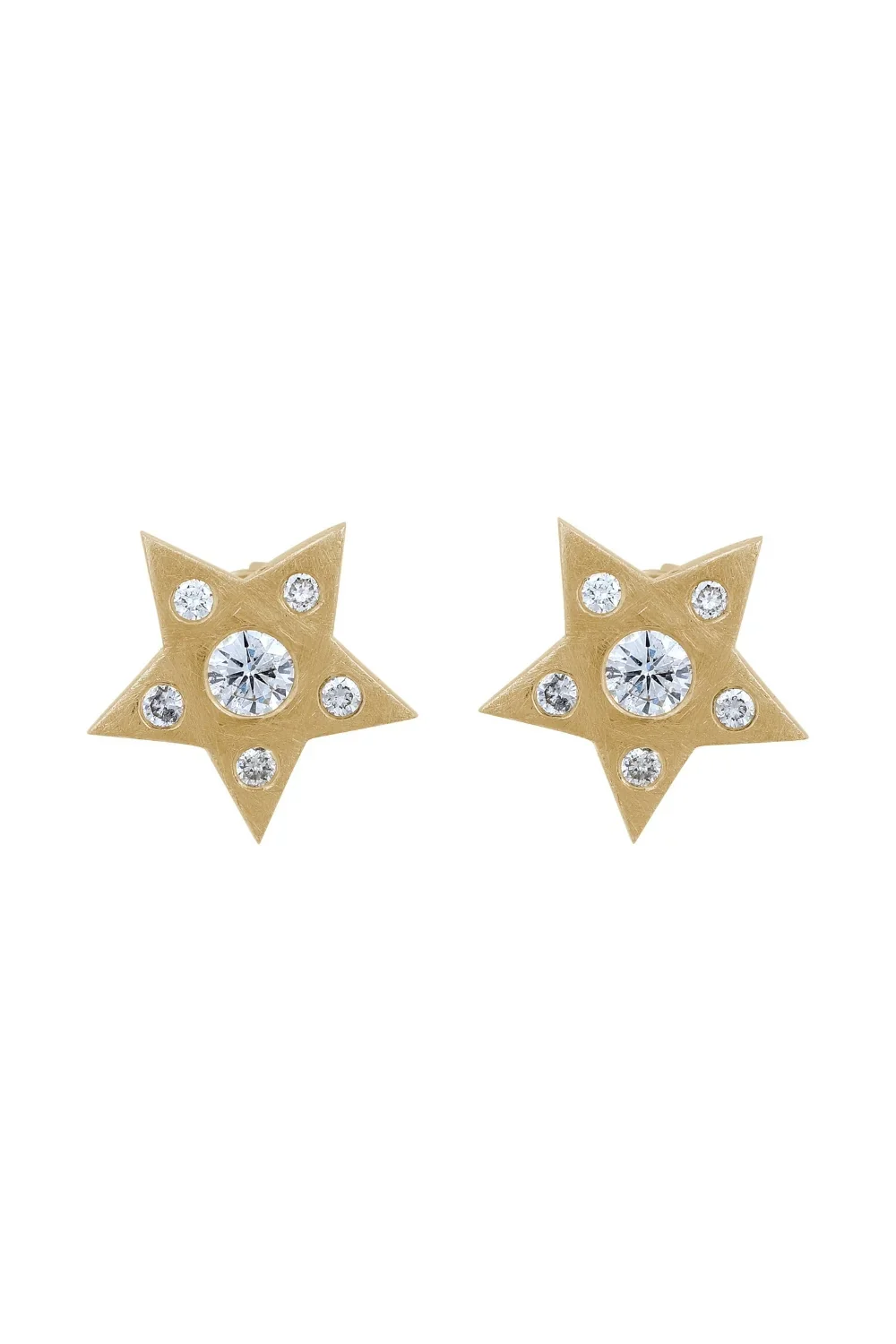 CREATIVE JEWELLERY STUDIO | 18k Gold Diamond "Five Direction Fortunes" Earrings by Arcaza Riezelina