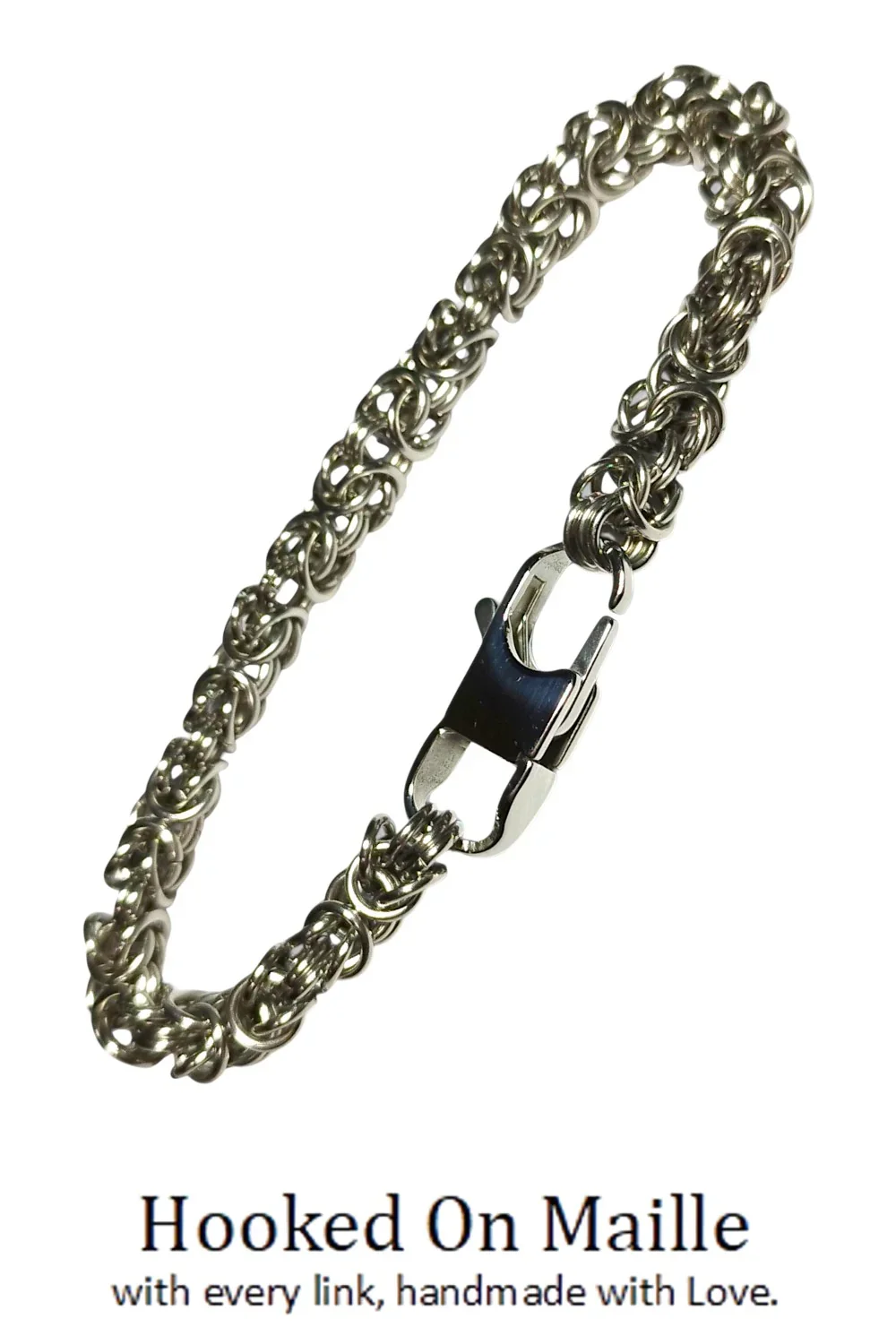 CREATIVE JEWELLERY STUDIO | Byzantine Stainless Steel Bracelet by Hooked On Maille - Image 2