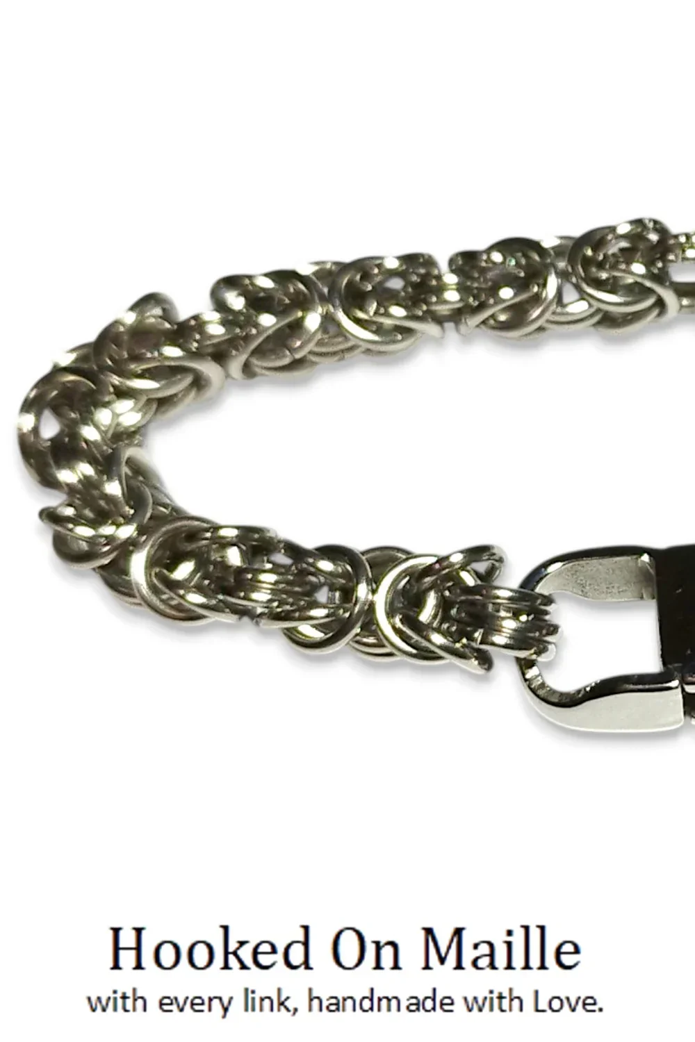 CREATIVE JEWELLERY STUDIO | Byzantine Stainless Steel Bracelet by Hooked On Maille - Image 3