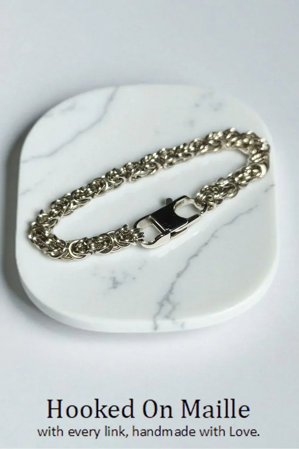 CREATIVE JEWELLERY STUDIO | Byzantine Stainless Steel Bracelet by Hooked On Maille - Image 4