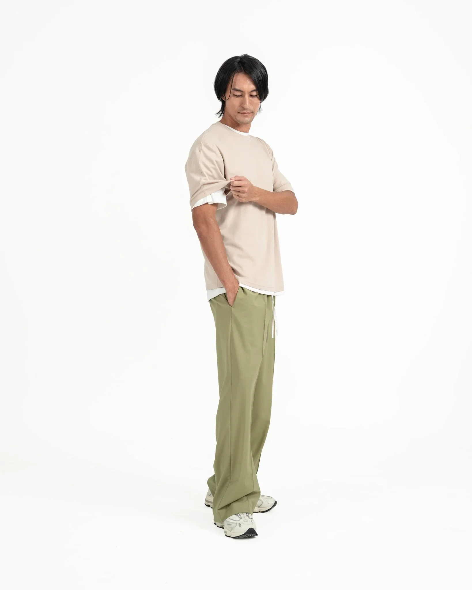 GRAYE | Cupro Signature Tee T-Shirt | Stone - Image 3