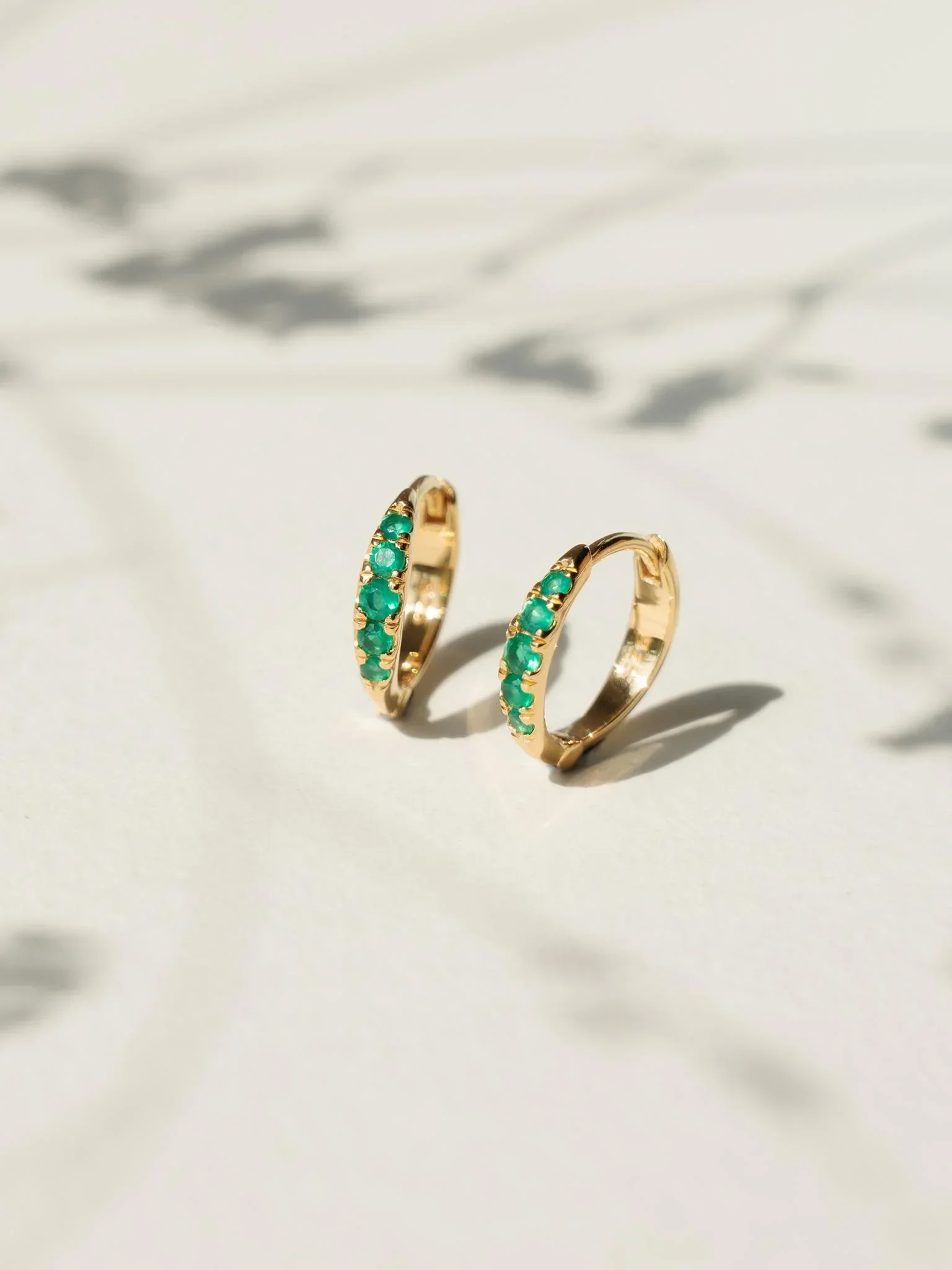 EMBRACE JEWELLERY | Eclipse Hoops With Green Onyx - Image 4