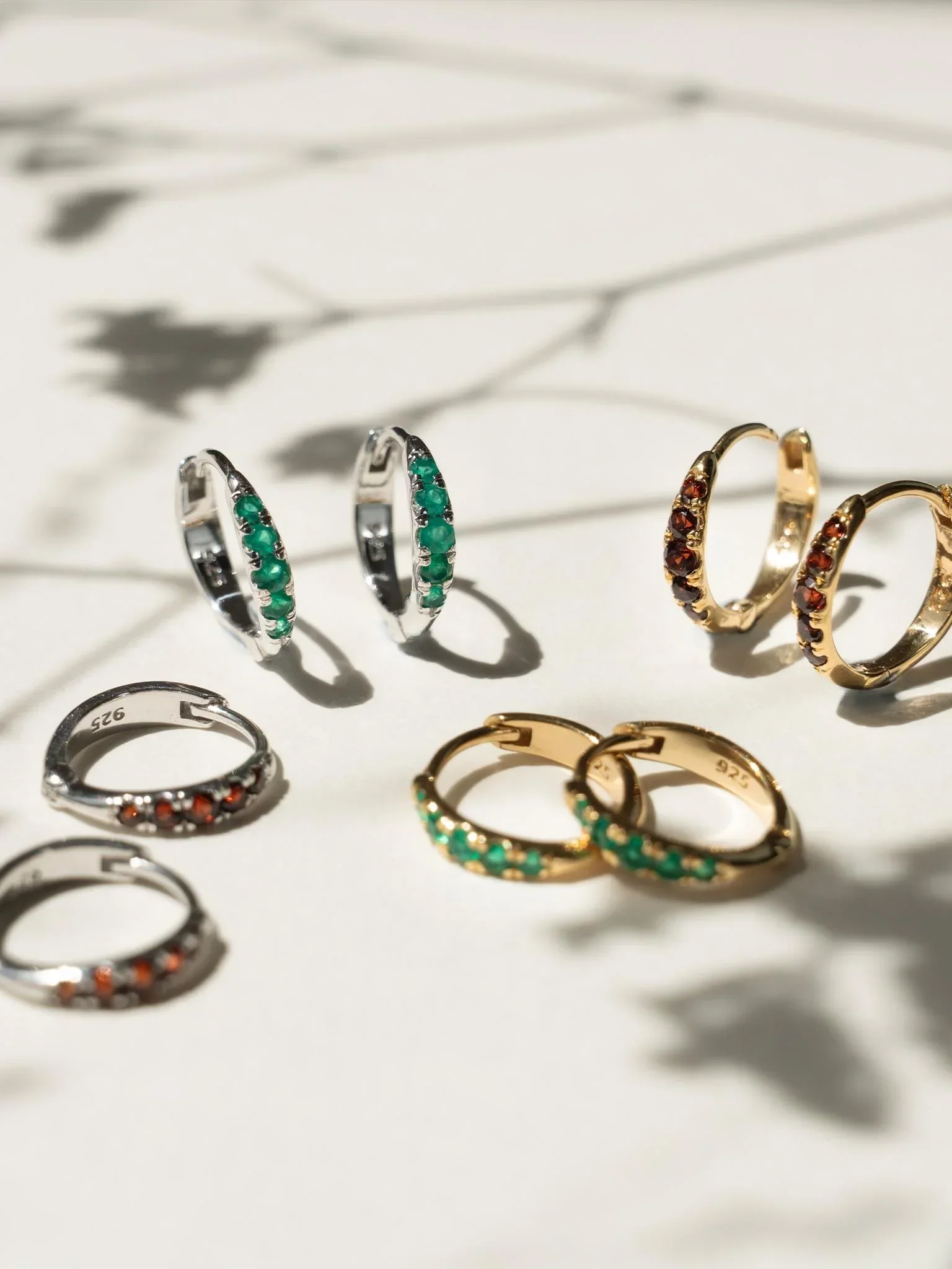 EMBRACE JEWELLERY | Eclipse Hoops With Green Onyx - Image 5