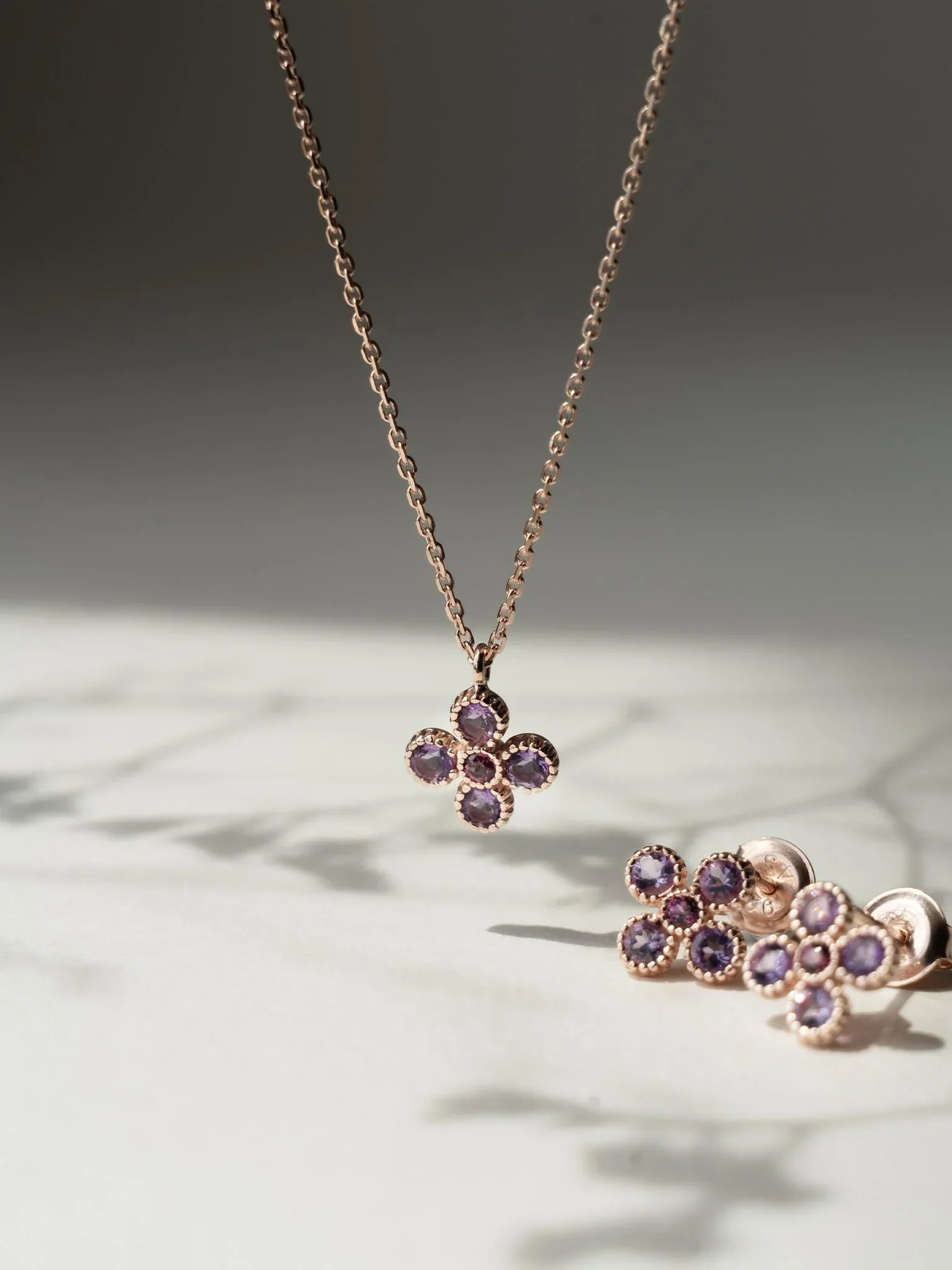 EMBRACE JEWELLERY | Gem Bloom Necklace With Amethyst - Image 4