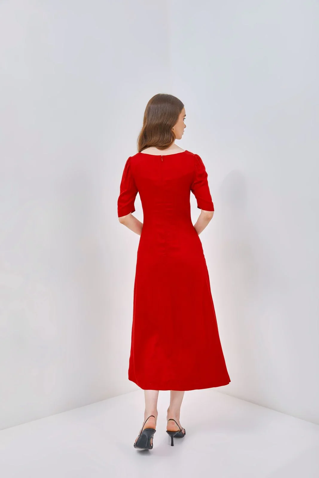 CAELI ECO LUXE | Embroidered Square Neck Dress - Image 7