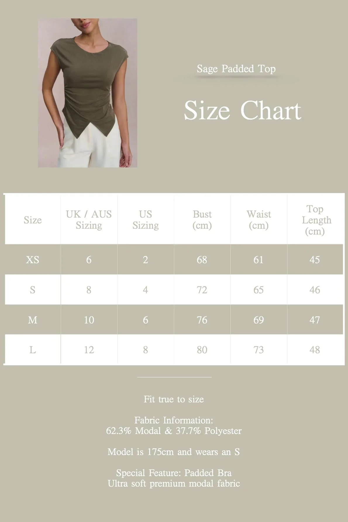 EMVY | Sage Padded Top - Green - Image 8