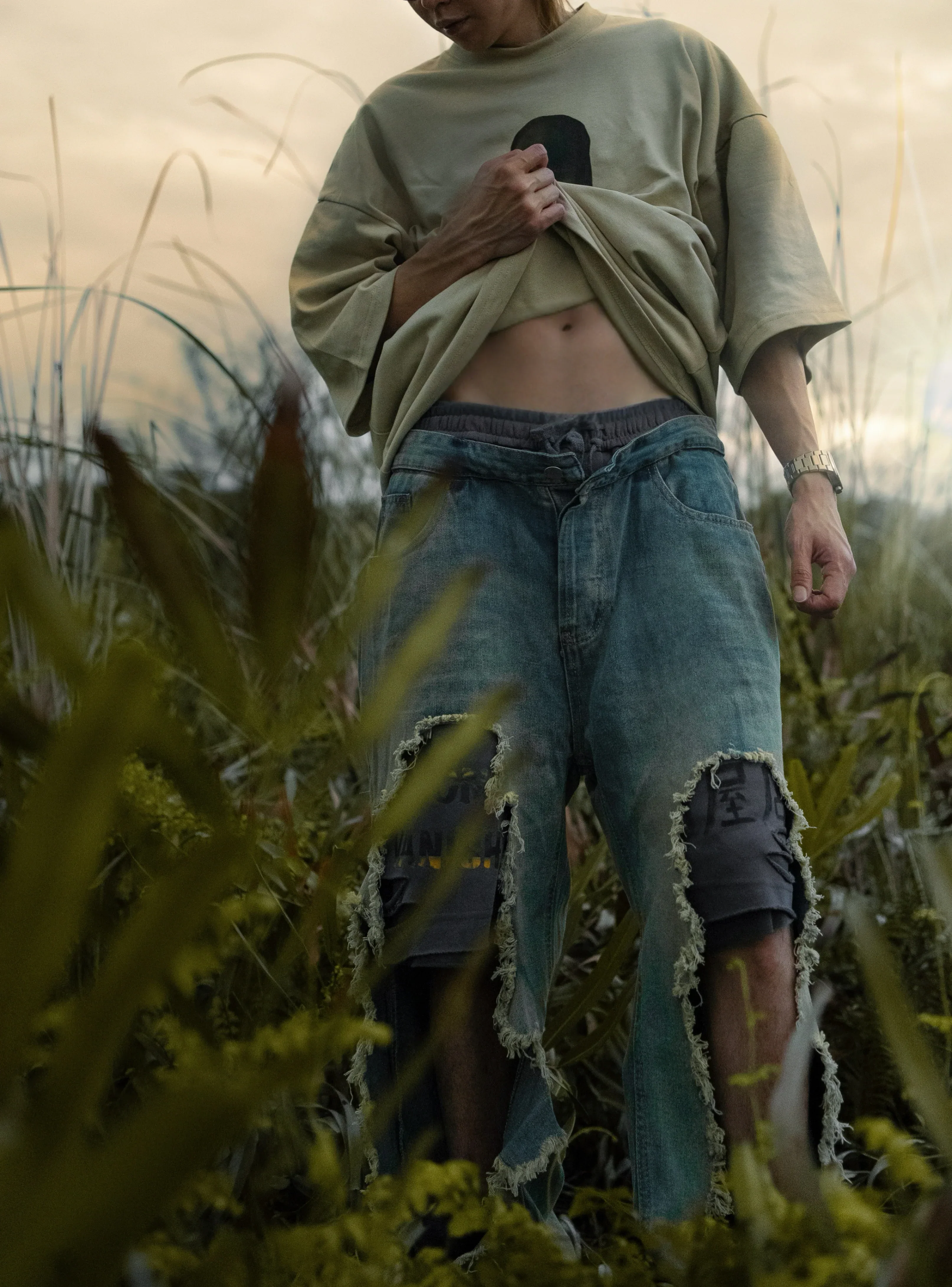 EXTRA NOODLES | Vanish Pants Drawstring Jeans - Image 4