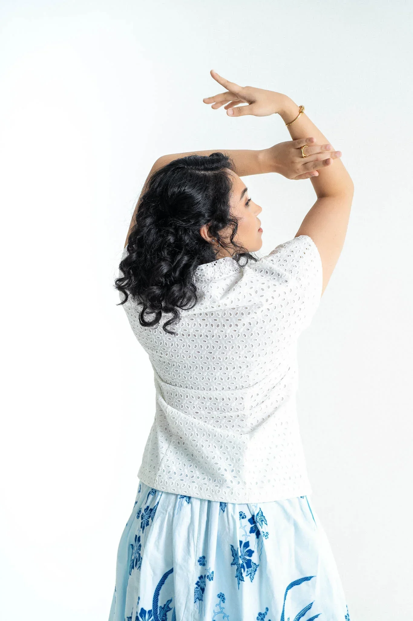 STUDIO GYPSIED | Eyelet Salma Kebaya Top White - Image 3