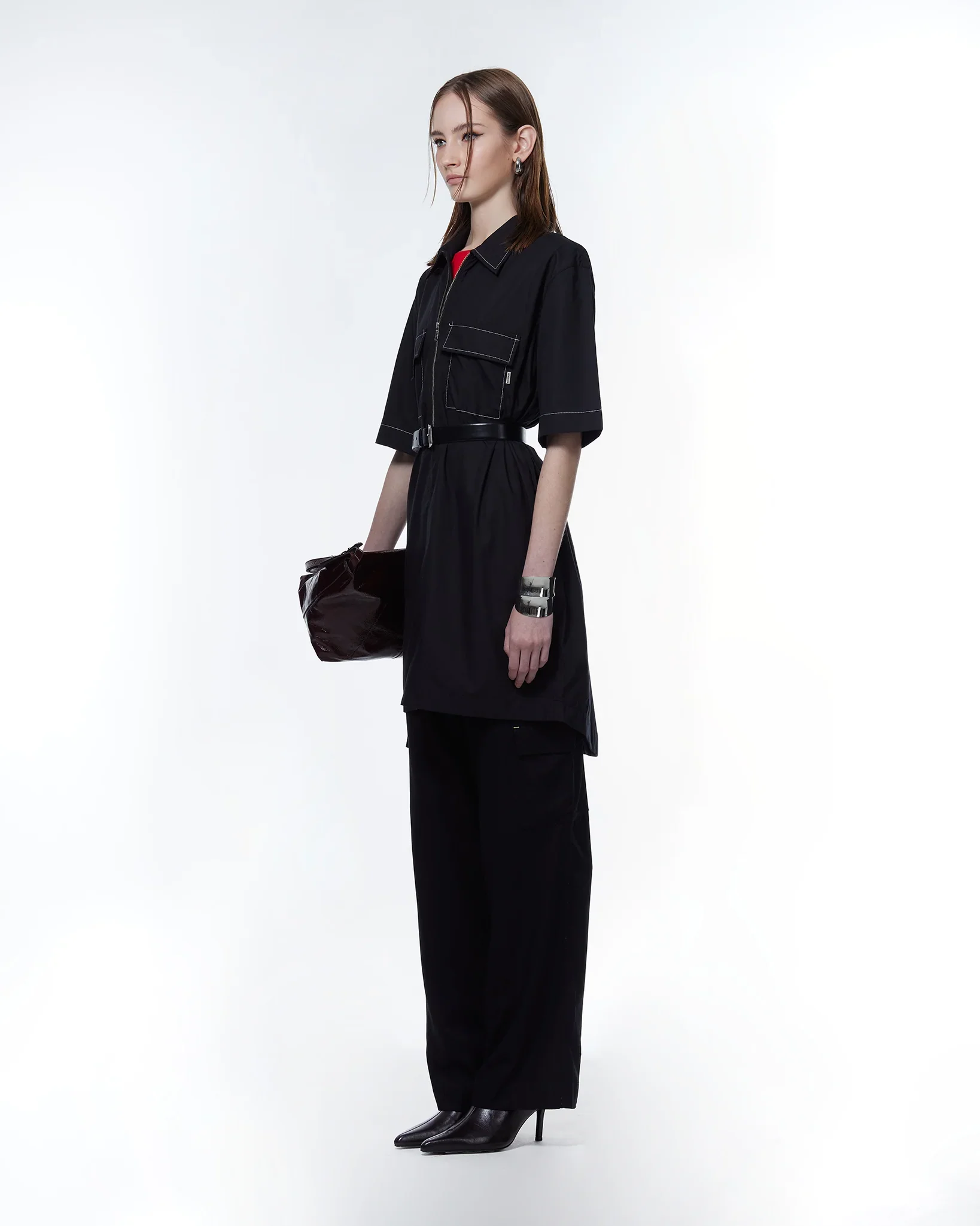 ROCK DAISY | Geri Boxy TENCEL™ Dress Black - Image 2