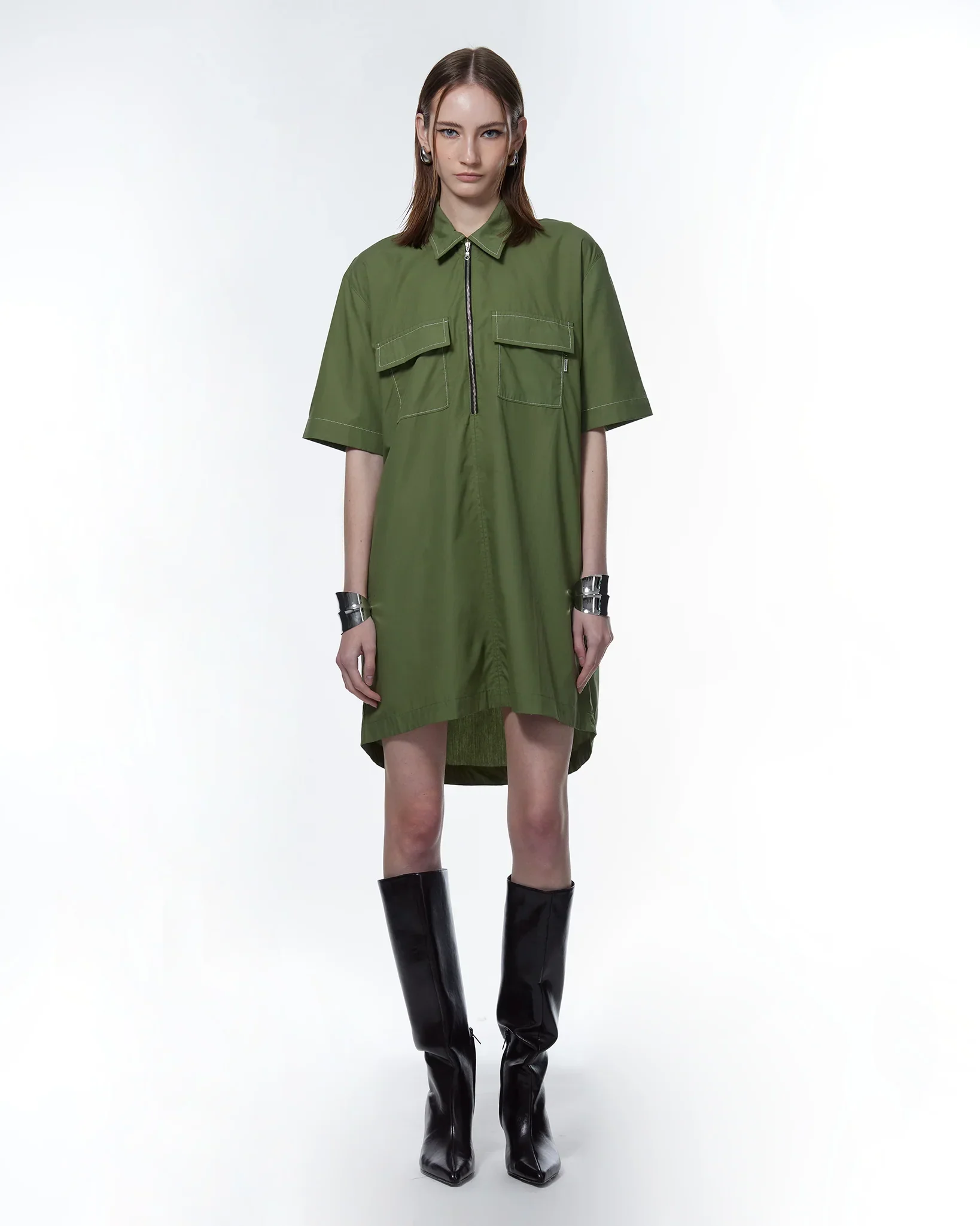 ROCK DAISY | Geri Boxy TENCEL™ Dress Forest